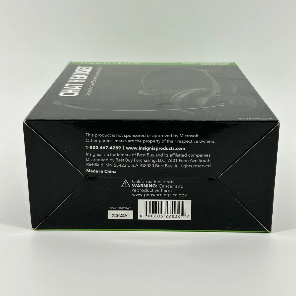 Insignia Wired Chat Headset for Xbox Series X|S and Xbox One Black NEW IN BOX